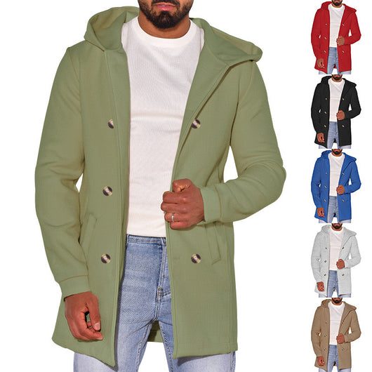 Abrigo de Lana Tipo Trench para Hombre - Image 4
