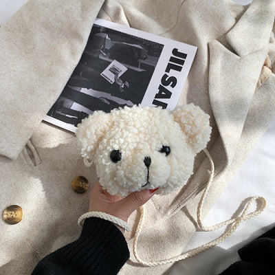 Bolsa Bandolera Infantil Cabeza de Oso de Peluche - Image 3