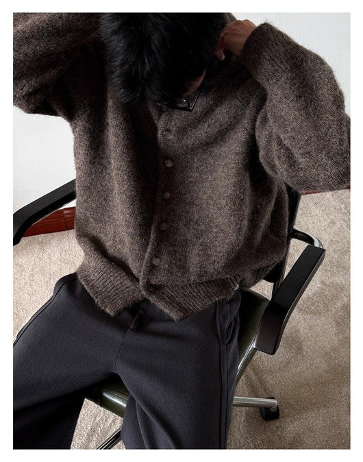 Cardigan Retro Japonés con Capucha y Botones para Hombre - Otoño Invierno - Image 12