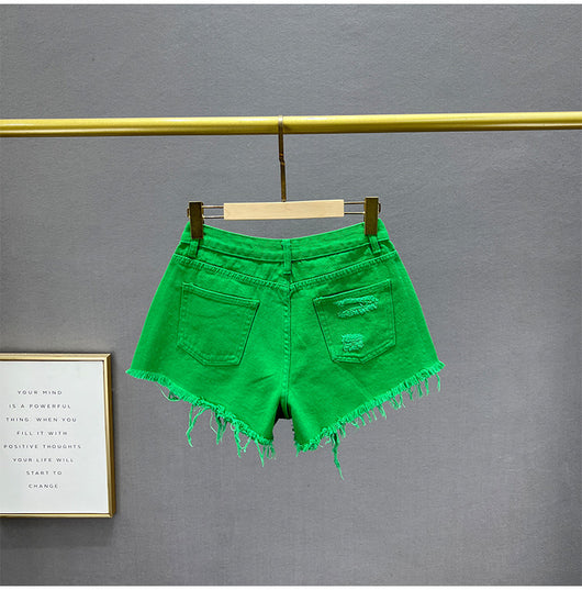Shorts de Mezclilla Rotos Estilo Industrial para Mujer - Image 6