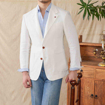 Saco de Lino Semiforro Casual para Hombre - Image 5