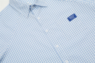 Camisa Cuadriculada Suelta de Manga Corta para Hombre - Image 13
