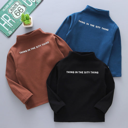 Polera Infantil Cuello Tortuga Manga Larga