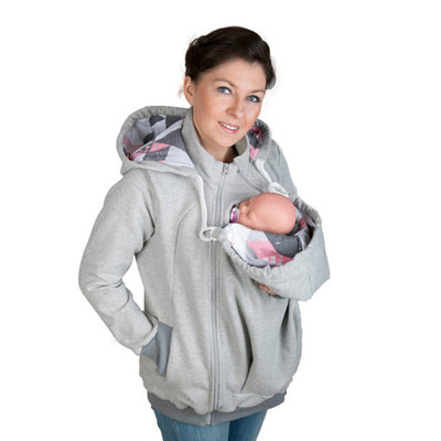 Suéter Premamá Geométrico de Dos Piezas para Invierno - Image 2