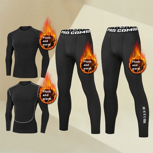 Mallas Térmicas Deportivas Hombre con Forro Polar - Ropa Interior Base Elástica