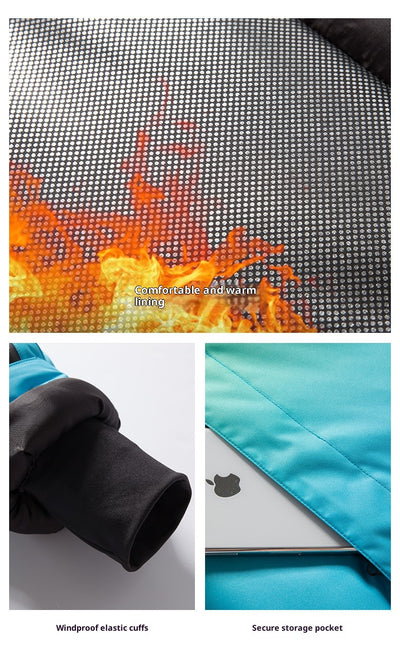 Chaqueta de Esquí Impermeable Acolchada para Hombre y Mujer - Image 11