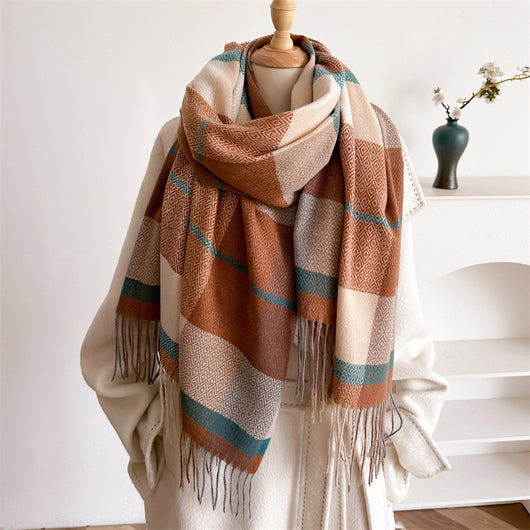 Bufanda Unisex Otoño Invierno con Borlas - Versátil para Cualquier Estilo - Image 3