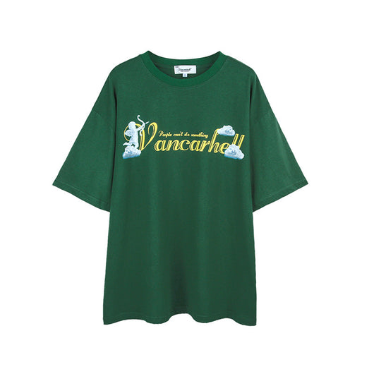 Playera Vintage Ángel con Estampado de Letras para Hombre - Image 11