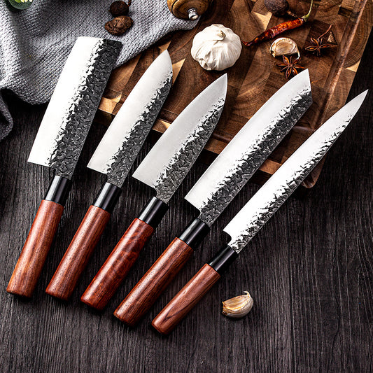 Cuchillo Santoku Forjado a Mano - Hoja de Chef Profesional