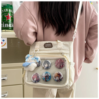 Bolsa Crossbody Transparente de Gran Capacidad Estilo Japonés para Estudiantes - Image 47