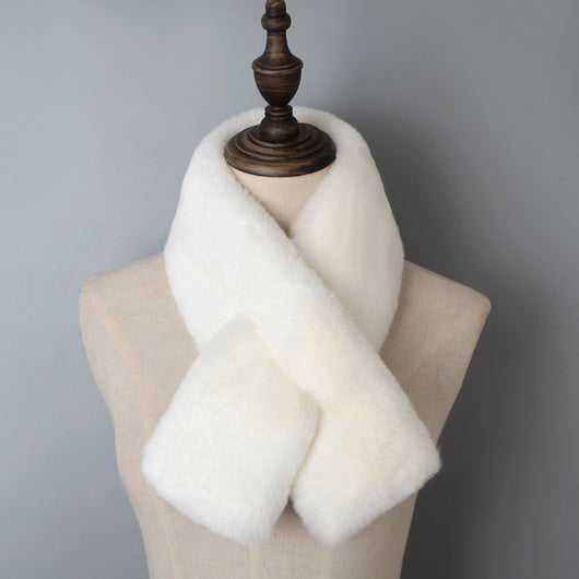 Chal Grueso con Cuello de Piel Abrigado para Invierno - Image 5