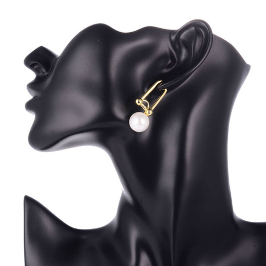 Aretes de Perla Diseño Contemporáneo - Elegancia Premium