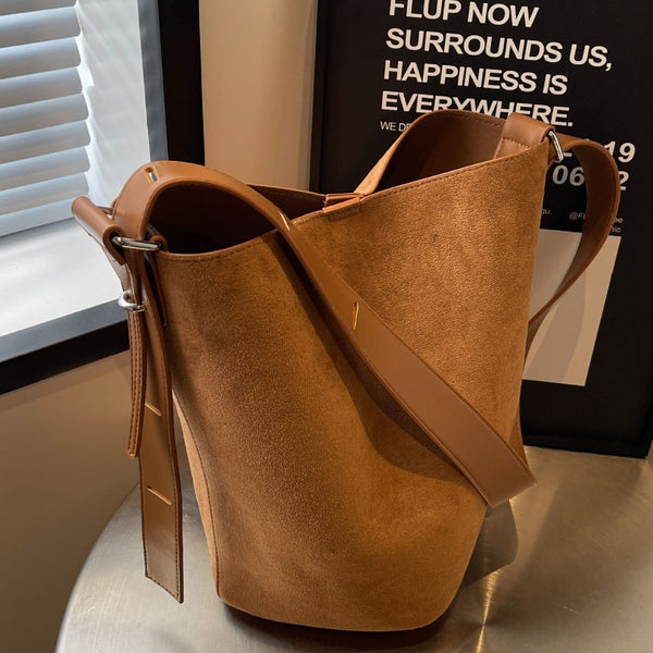 Bolsa de Hombro Retro Mate Gran Capacidad - Estilo Versátil Todo Uso