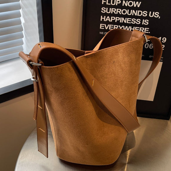 Bolsa de Hombro Retro Mate Gran Capacidad - Estilo Versátil Todo Uso