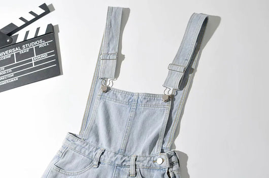 Shorts Denim Rotos con Tirantes para Mujer - Image 13