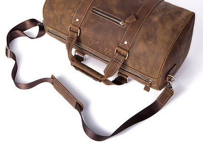 Bolsa de Viaje Vintage en Cuero Crazy Horse para Hombre - Image 10