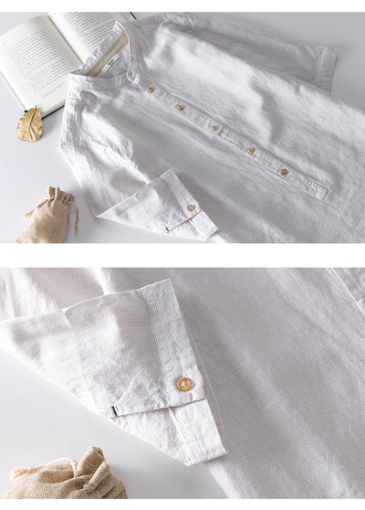 Camisa Suelta de Solapa Ancha para Hombre - Comodidad Estival - Image 12