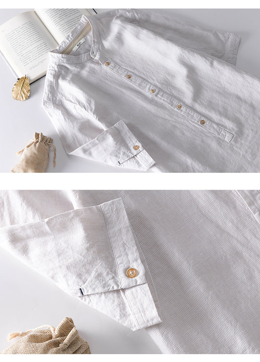 Camisa Suelta de Solapa Ancha para Hombre - Comodidad Estival - Image 12