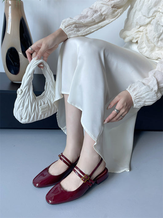 Sandalias Tipo Mocasín con Hebilla y Punta Cuadrada para Mujer - Image 16