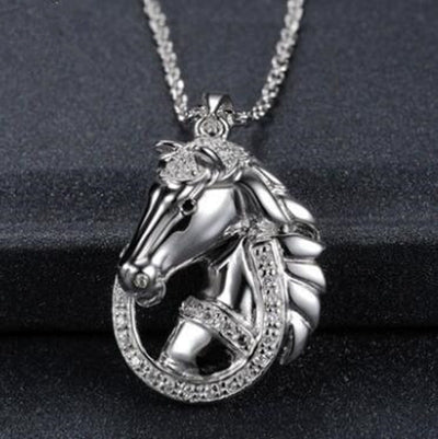 Dije Caballo al Éxito - Collar Zodiacal Patrón Celestial para Hombre