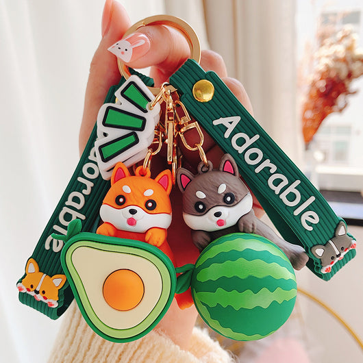Llavero Adorable Shiba Inu Frutal de Dibujos Animados - Image 13