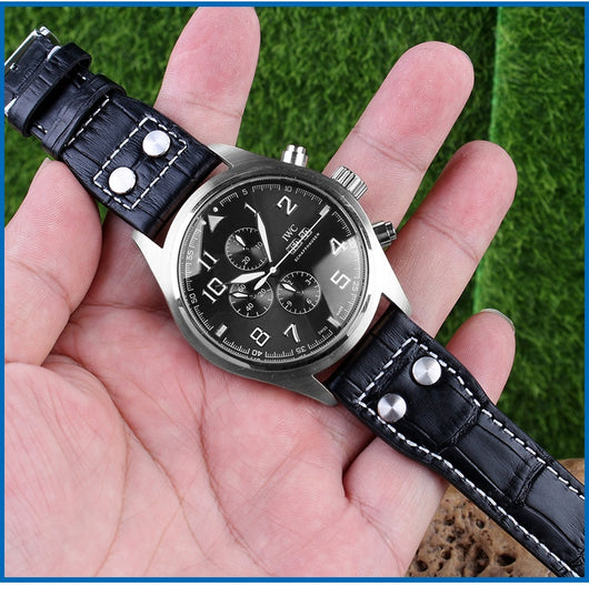 Correa de Reloj de Cuero Genuino Portugués Fire Jet - Image 24