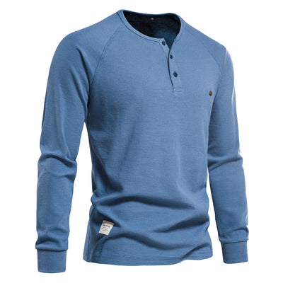 Henley Casual de Manga Larga para Hombre - Base Layer Versátil - Image 17