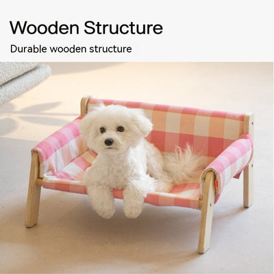 Cama de Madera Desmontable para Mascotas con Casa para Perro Lavable - Image 2