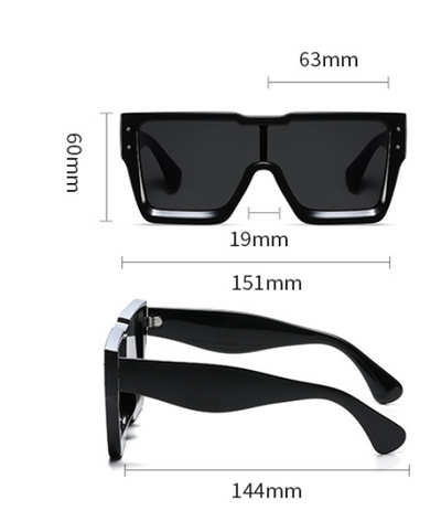 Gafas de Sol Cuadradas Grandes Estilo Europeo Americano para Mujer - Image 8