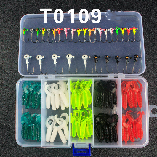 Kit Completo de Pesca Texas con Anzuelos Plomados y Cebos Suaves - Image 16