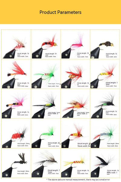 Kit Completo de 100 Anzuelos y Cebos para Pesca con Mosca - Image 12