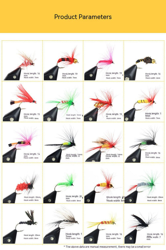 Kit Completo de 100 Anzuelos y Cebos para Pesca con Mosca - Image 12