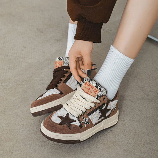 Zapatos Retro Brown Star para Hombre