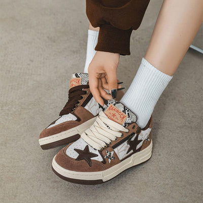 Zapatos Retro Brown Star para Hombre