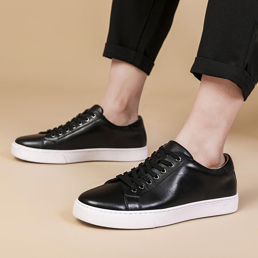 Zapatos de Cuero Genuino Respirable con Suela Gruesa - Estilo Británico Casual y Deportivo - Image 12