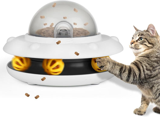 Comedero Interactivo UFO para Gatos - Juguete Educativo y Puzzle 2 en 1 - Image 8
