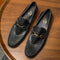 Mocasines de Cuero Tejido para Hombre - Zapatos Business Casual