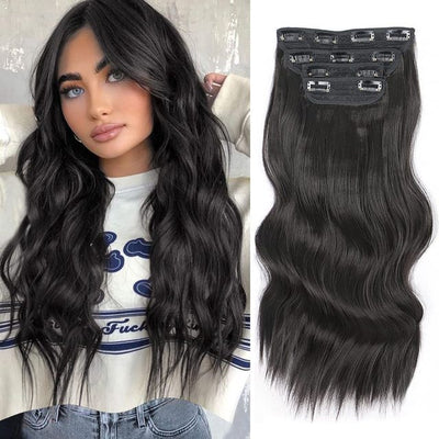 Set de 4 Extensiones de Cabello Ondulado Efecto Agua para Mujer - Image 7