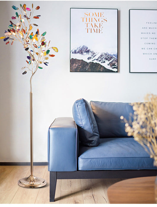 Lámpara de Piso Nórdica Rama de Ágata - Diseño Artístico para Sala - Image 5