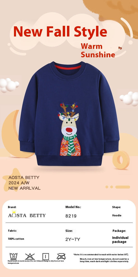 Sudadera Navideña para Niño Estilo Europeo con Bordado Exclusivo - Image 8