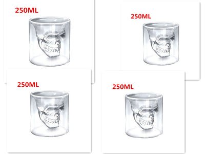 Vaso de Cristal Doble Transparente con Diseño Calavera - Image 18