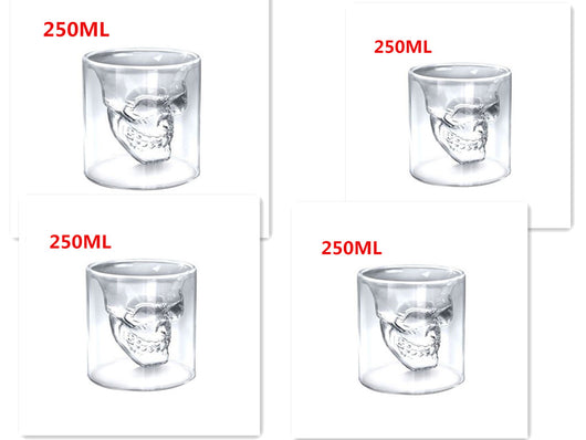 Vaso de Cristal Doble Transparente con Diseño Calavera - Image 18