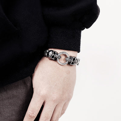 Pulsera de Acero Titanio Calavera Dominante - Image 25