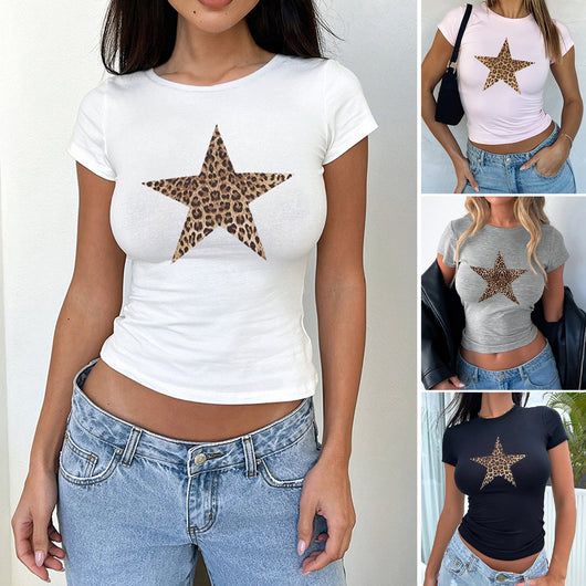 Blusa Estampado Leopardo con Cintura Ajustada