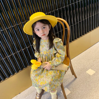 Vestido Infantil Floral Manga Larga Estilo Pastoral - Image 5