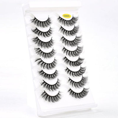 Pestañas Postizas 3D Volumen Doble - 8 Pares Efecto Natural Rizadas - Image 2