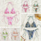 Bikini Minimalista de Diseño Femenino con Detalles Estampados