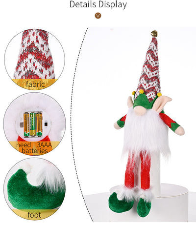 Muñeco Rudolph con Elfo Navideño y Luces LED - Image 8