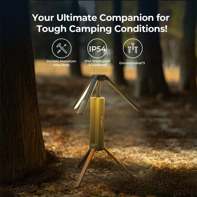 Linterna de Camping Telescópica Portátil con Trípode Plegable