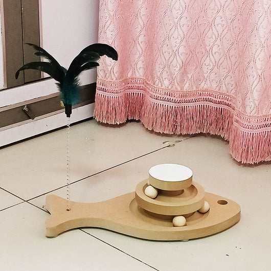 Juguete Giratorio para Gatos de Madera Maciza - Palo Interactivo Resistente y Divertido - Image 23